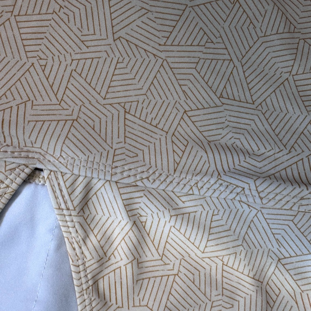 Geometric Patterned Tan Bikini Top - Picture 7 of 7